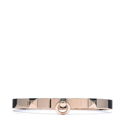 Hermes 18K Rose Gold PM Collier De Chien Bracelet ST 1 of 5
