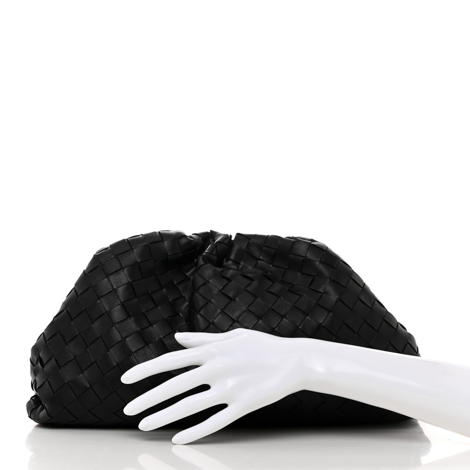 Bottega Veneta Nappa Maxi Intrecciato The Pouch Oversized Clutch Black 2 of 7