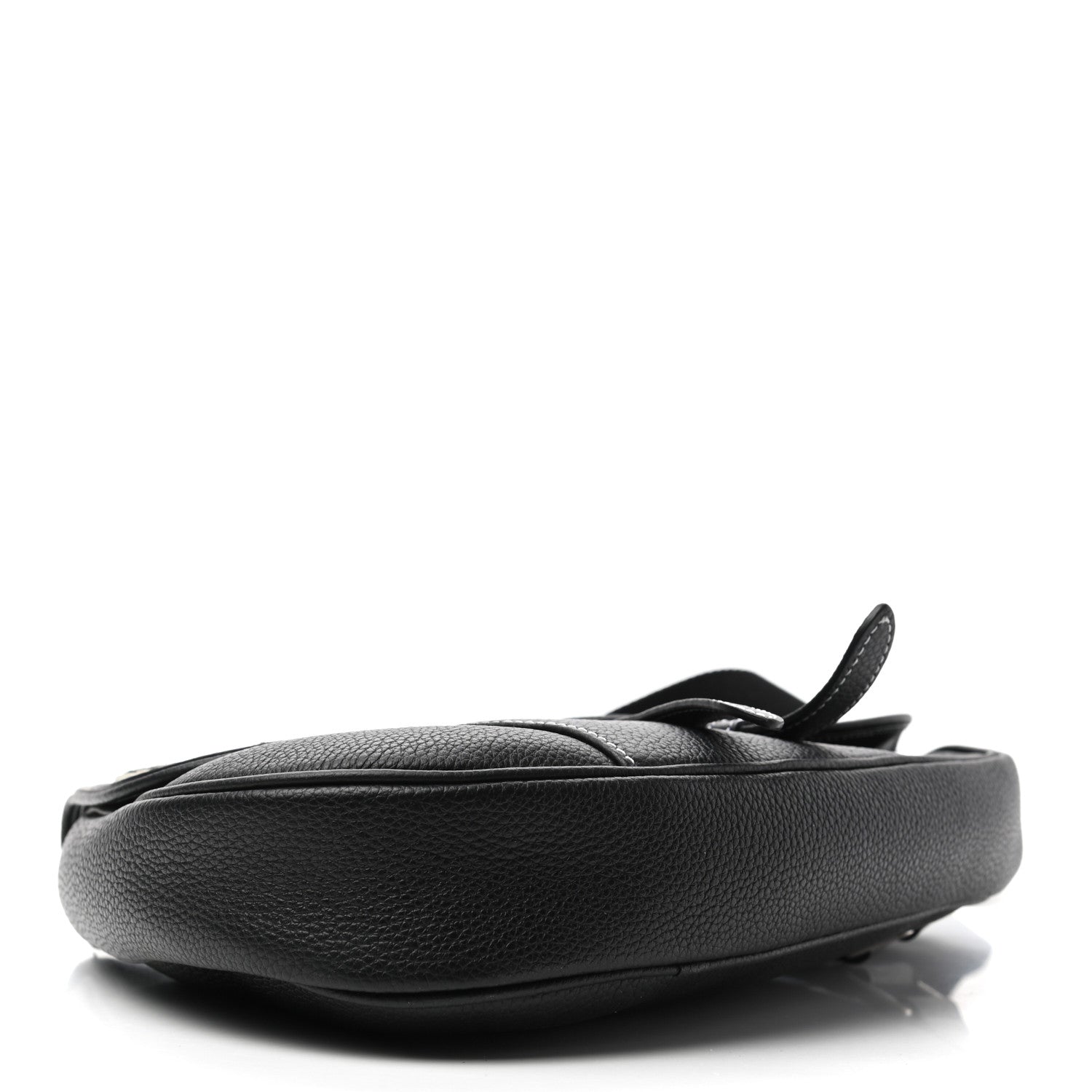 Christian Dior X SHAWN STUSSY Grained Calfskin Bee Saddle Bag Black 4 of 10