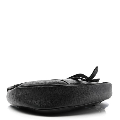 Christian Dior X SHAWN STUSSY Grained Calfskin Bee Saddle Bag Black 4 of 10