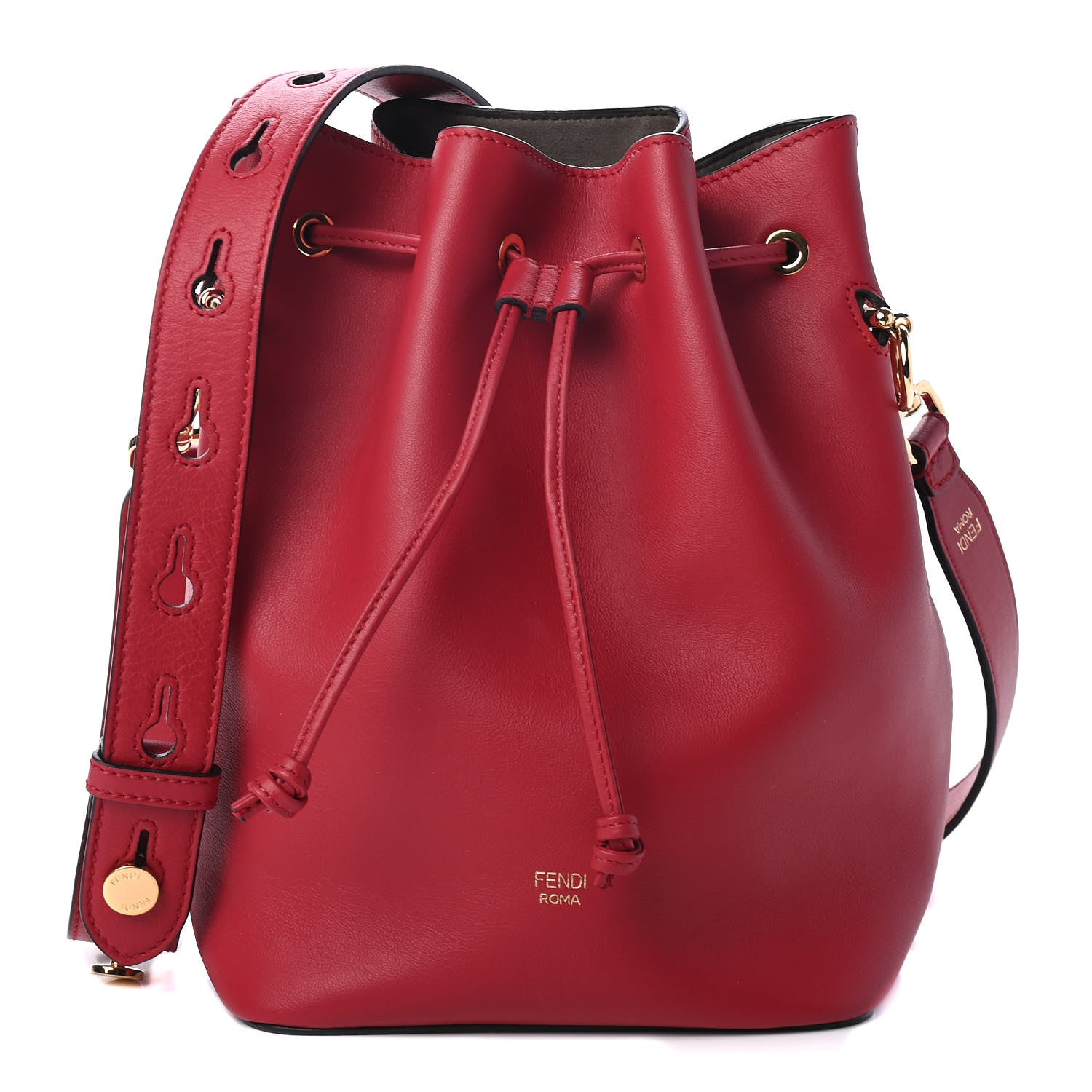Fendi Vitello Grace Matte F is Fendi Grande Mon Tresor Bucket Bag Fragola 1 of 4