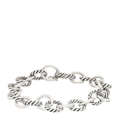 David Yurman Sterling Silver 10mm Medium Oval Link Bracelet 1 of 3