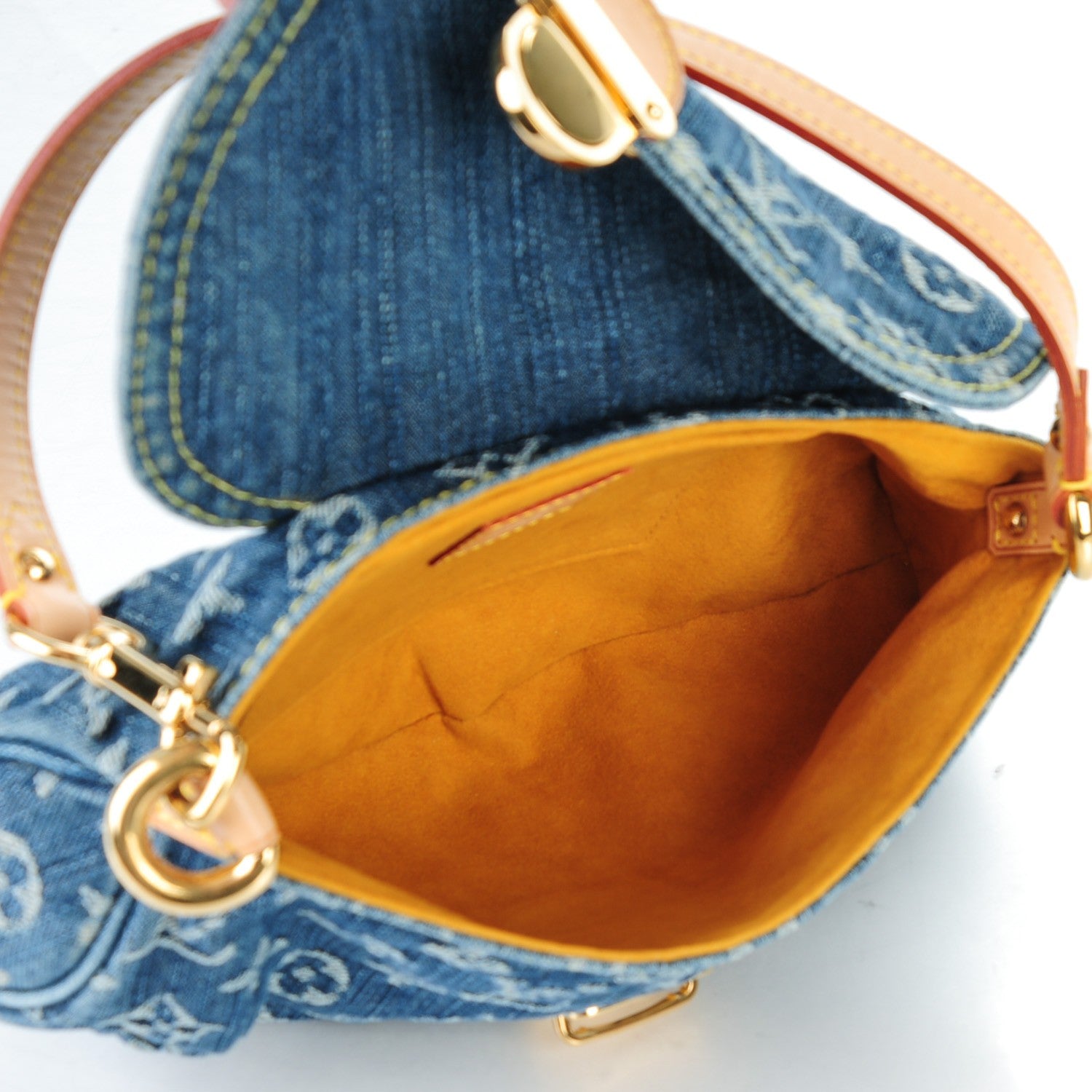 Louis Vuitton Monogram Denim Mini Pleaty Blue 5 of 7
