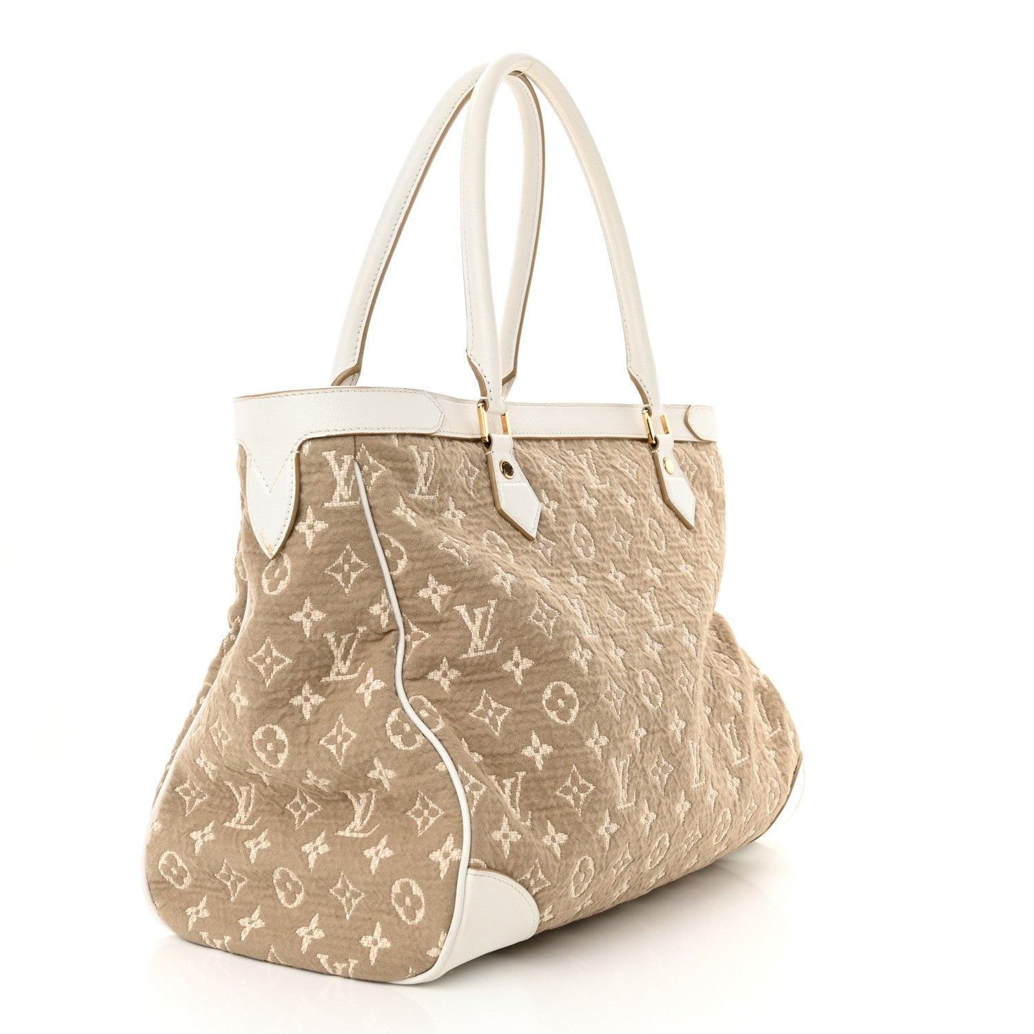 Louis Vuitton Monogram Sabbia Cabas GM White 3 of 15