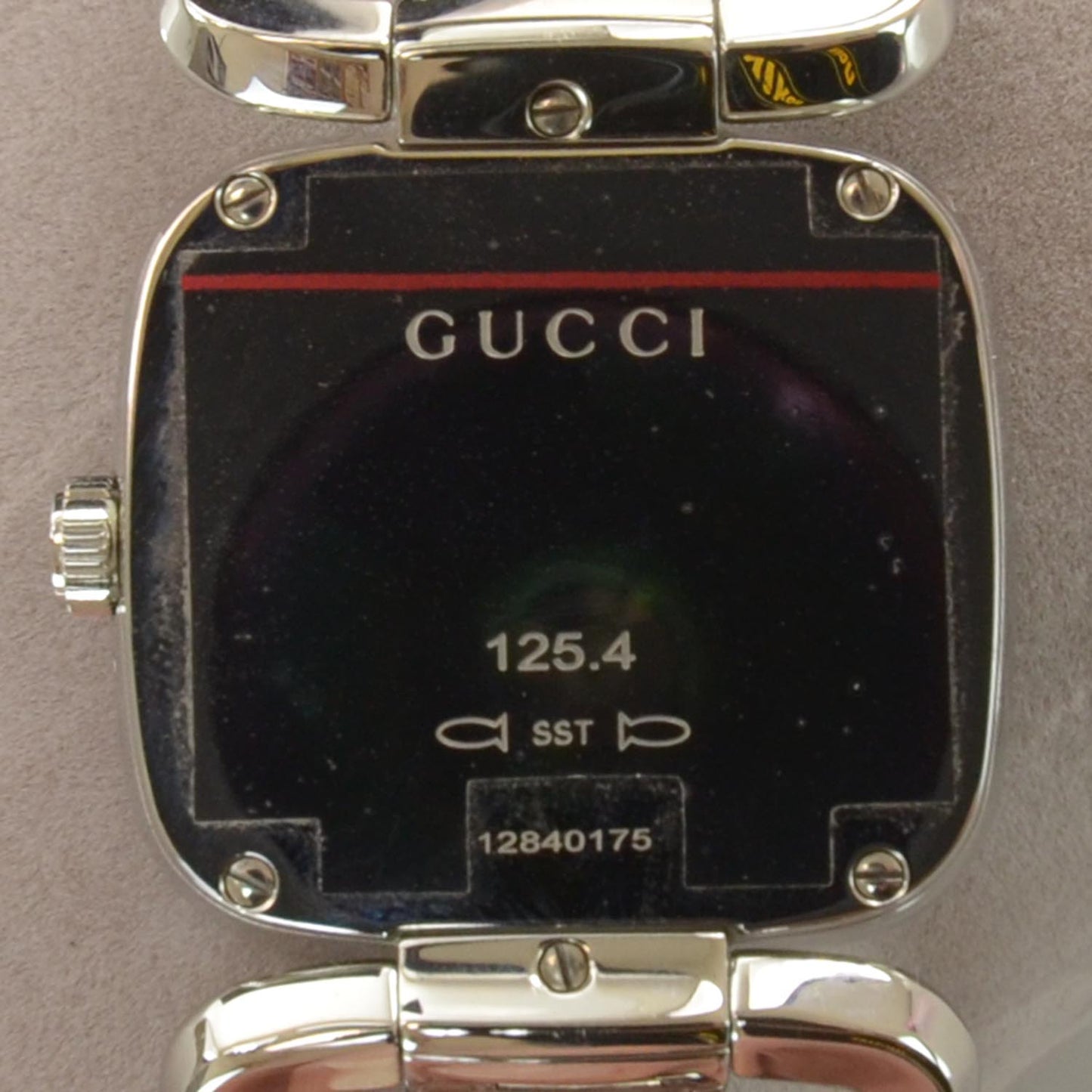 Stainless Steel 32mm G-Gucci Square Quartz Watch Black