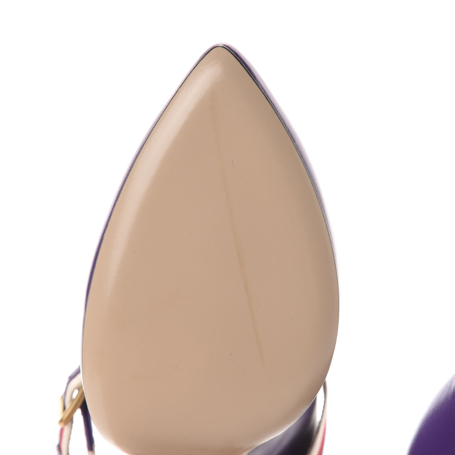 Gucci Malaga Kid Sylvie High Heel Pumps 40 Shine Purple 9 of 10