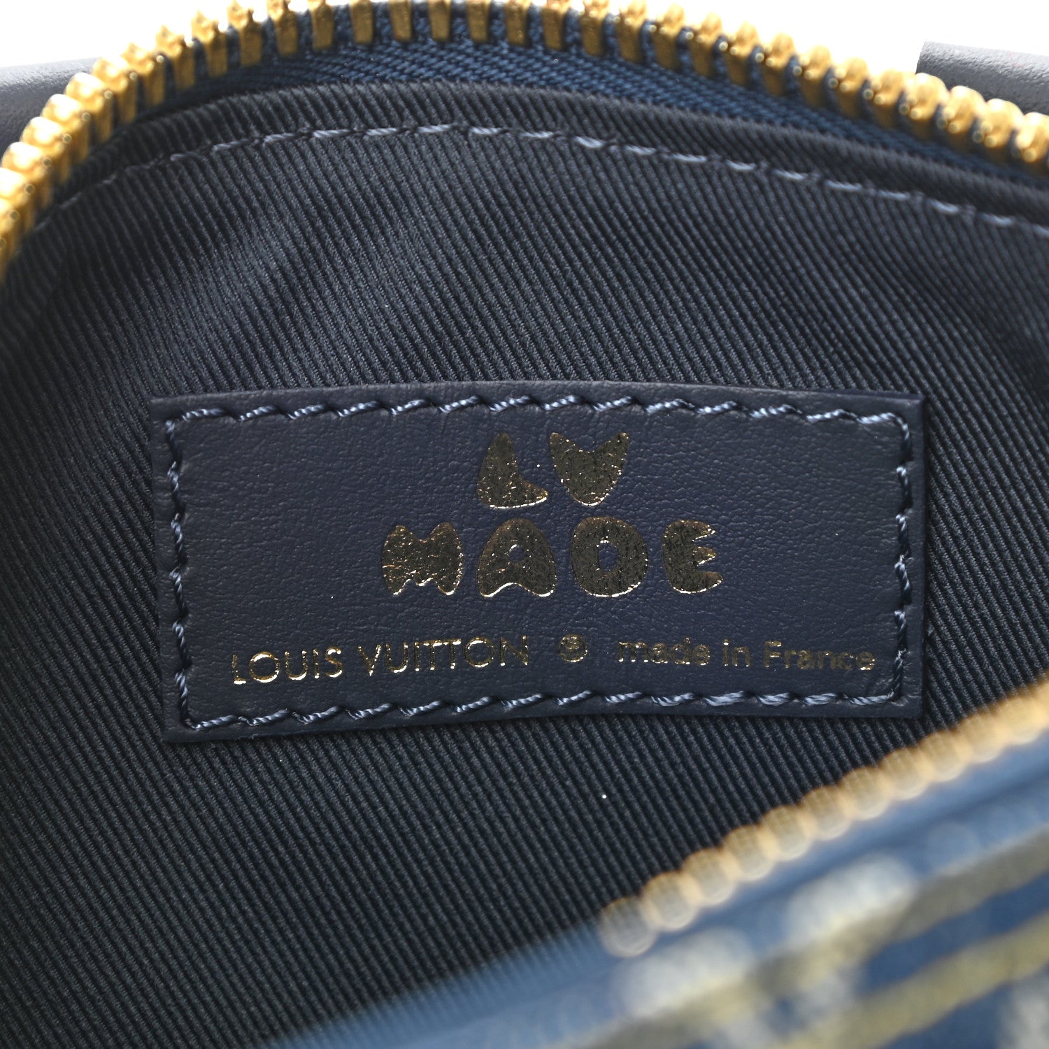 Louis Vuitton Taurillon Monogram Denim Drip Keepall XS Blue 6 of 9
