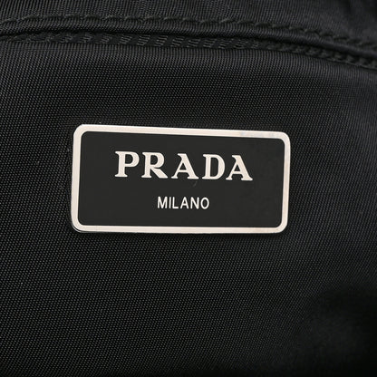 Prada Re-Nylon Nappa Triangle Quilted Padded Small Double Handled Zip Tote Black 6 of 10