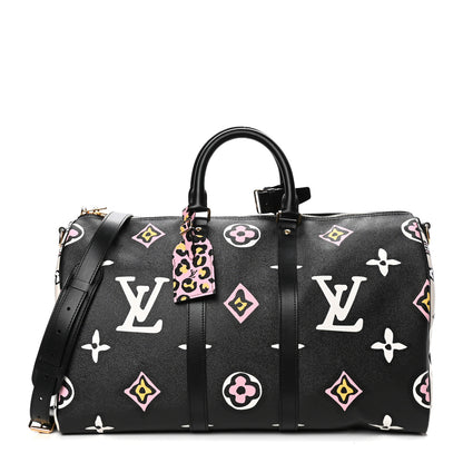 Louis Vuitton Monogram Giant Wild At Heart Keepall Bandouliere 45 Black 1 of 4