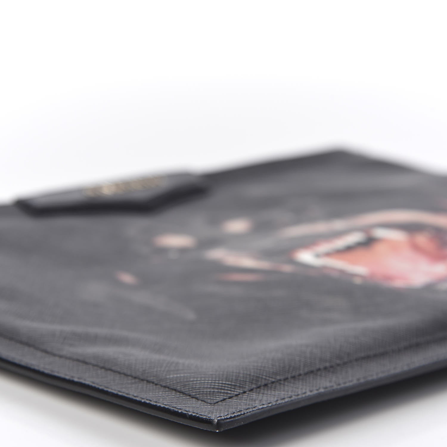 Givenchy Textured Coated Canvas Rottweiler Print Large Cosmetic Pouch Black 5 of 9