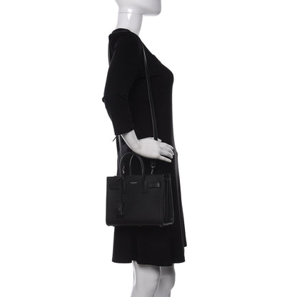 Saint Laurent Grained Calfskin Nano Sac De Jour Black 2 of 10