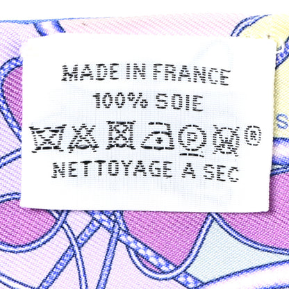 Hermes Silk Coup De Fouet Au Bloc Twilly Mauve Violet Jaune Soufre 3 of 6