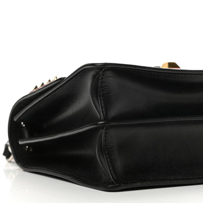 Fendi Vitello Liberty Fun Fair Metal Studded Small Kan I Shoulder Bag Black Multicolor 9 of 11