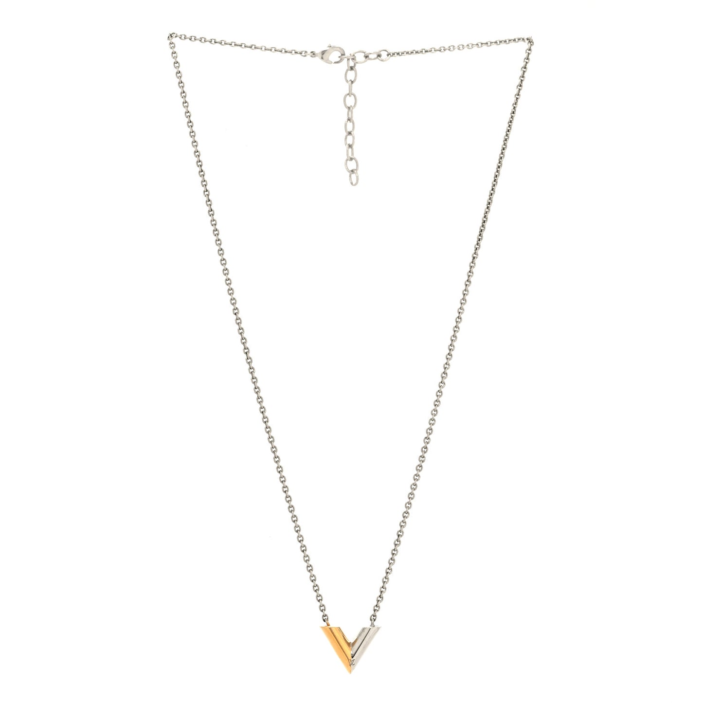 Essential V Necklace Silver Gold