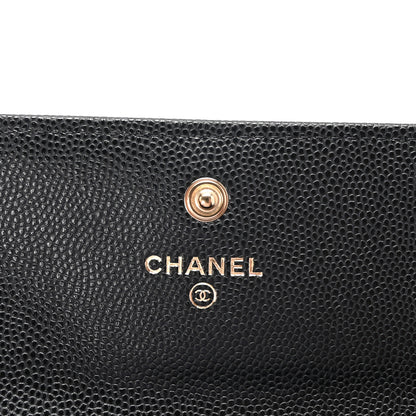 Chanel Caviar Quilted Large Boy Gusset Flap Wallet Black 6 of 8