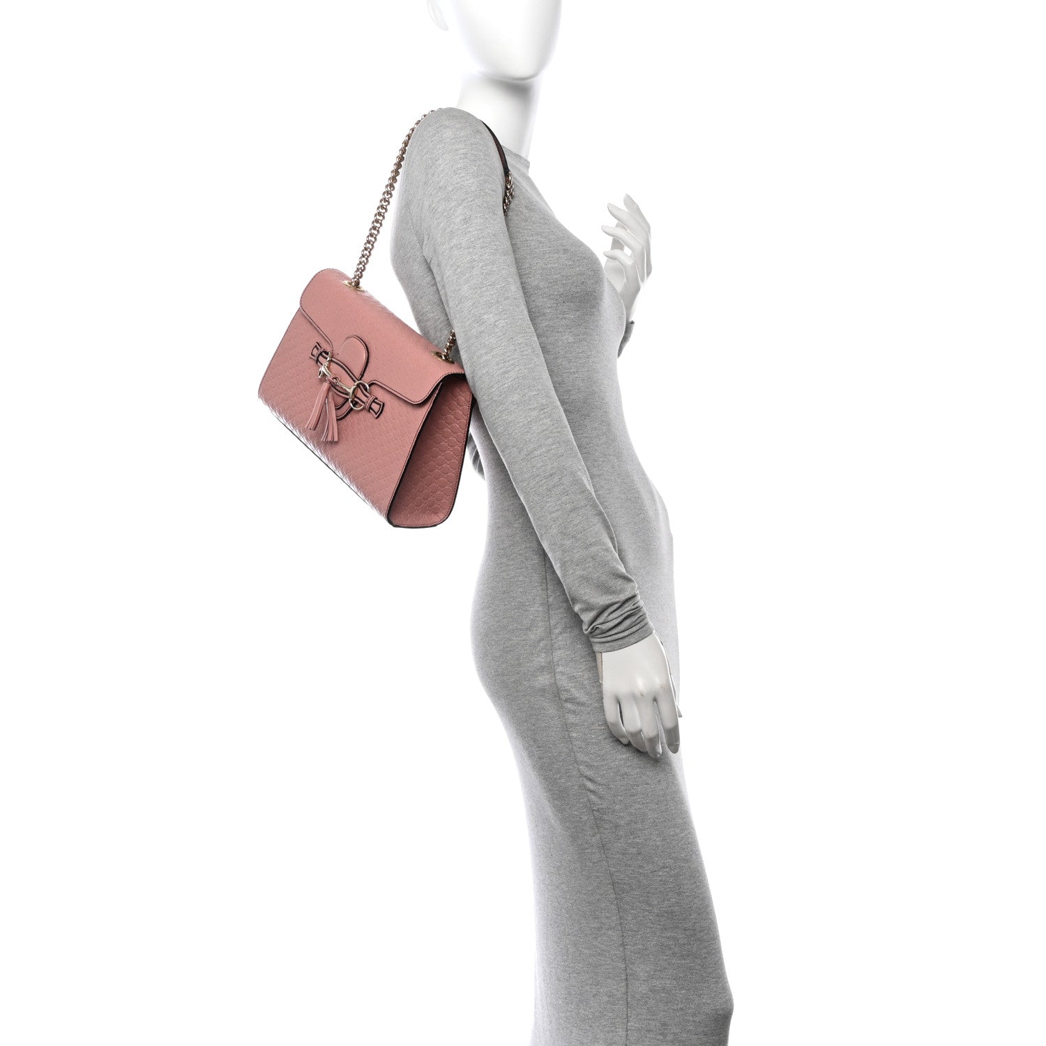 Gucci Microguccissima Medium Emily Chain Shoulder Bag Soft Pink 2 of 11