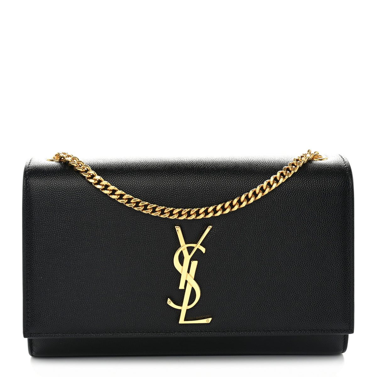Grain De Poudre Medium Classic Monogram Kate Satchel Black