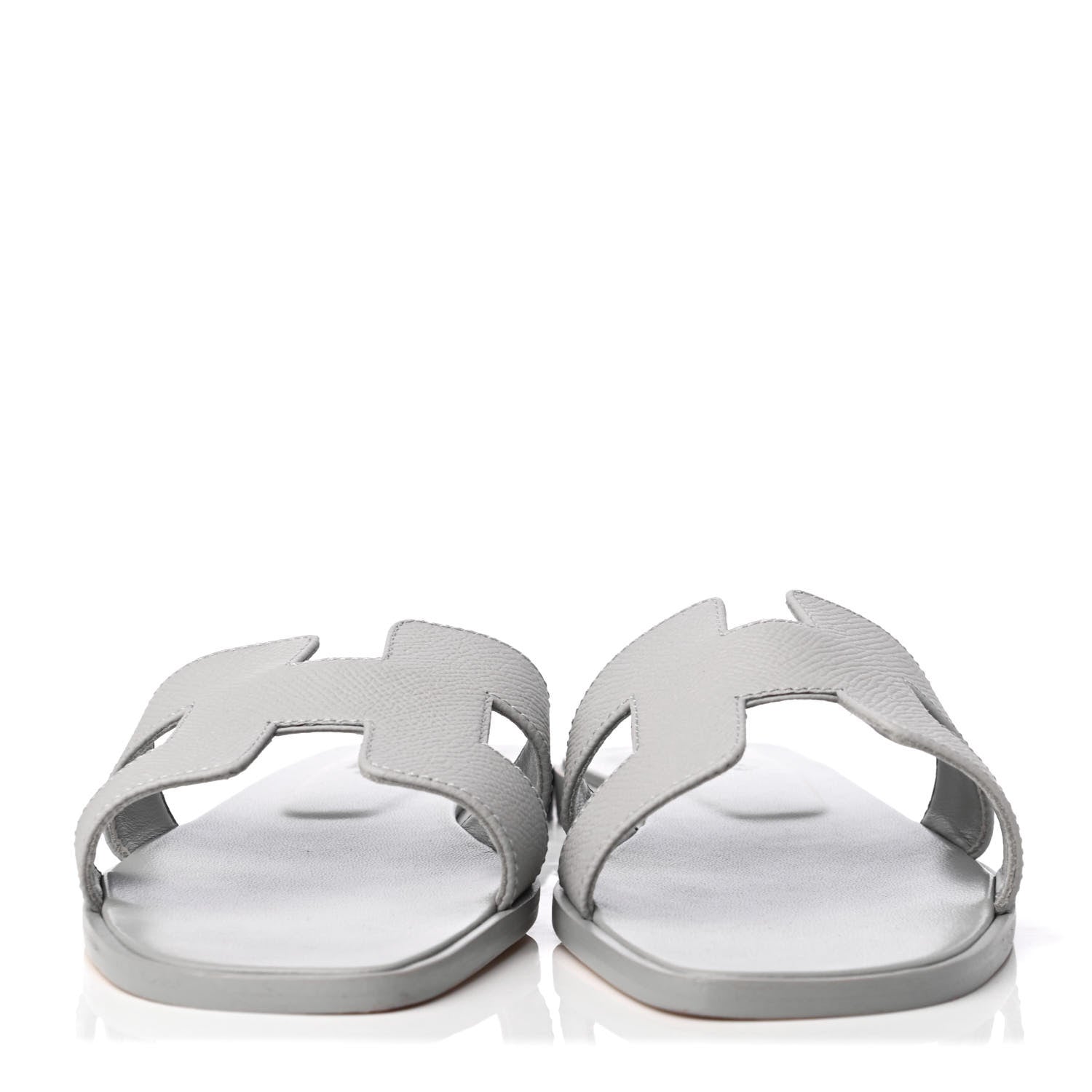 Hermes Epsom Oran Sandals 38 Bleu Glacier 2 of 8