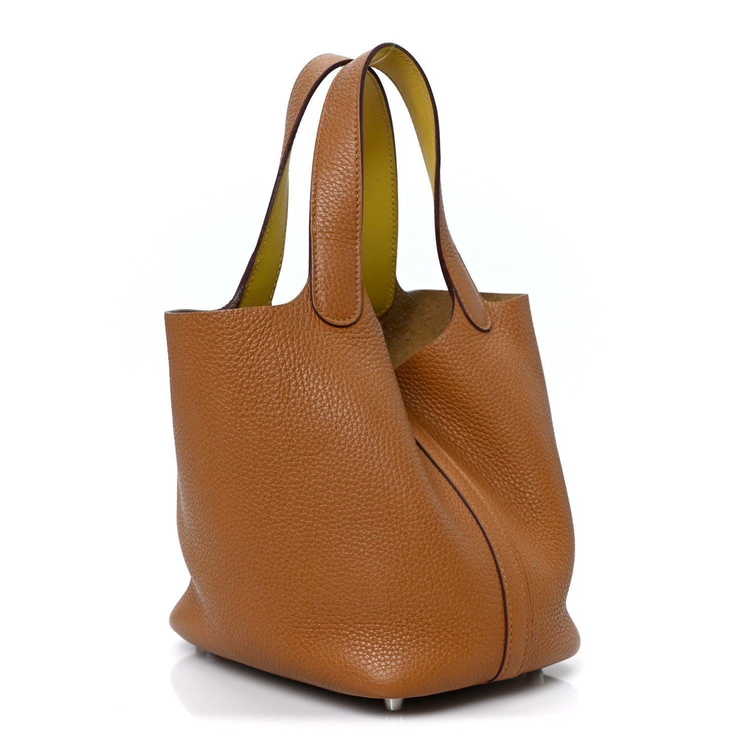 Hermes Taurillon Clemence Swift Eclat Picotin Lock 18 PM Sesame Lime 2 of 10