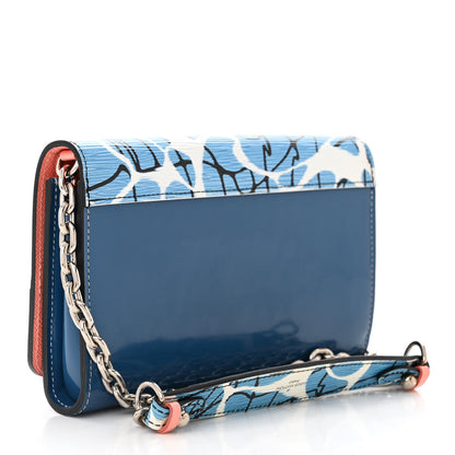 Louis Vuitton Epi Twist Chain Wallet Aqua 3 of 10