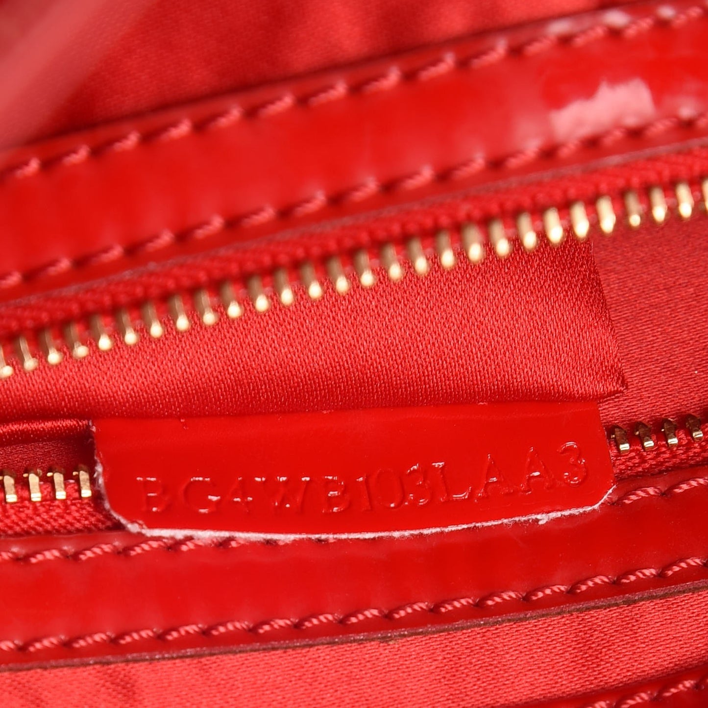 Patent Lacca Small Nuage Bow Hobo Red