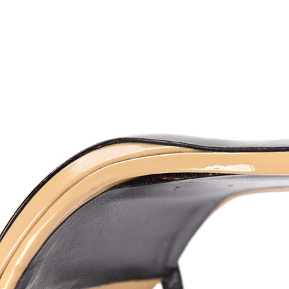 Saint Laurent Patent Jane 120 Ankle Strap Sandals 39.5 Beige 17 of 17