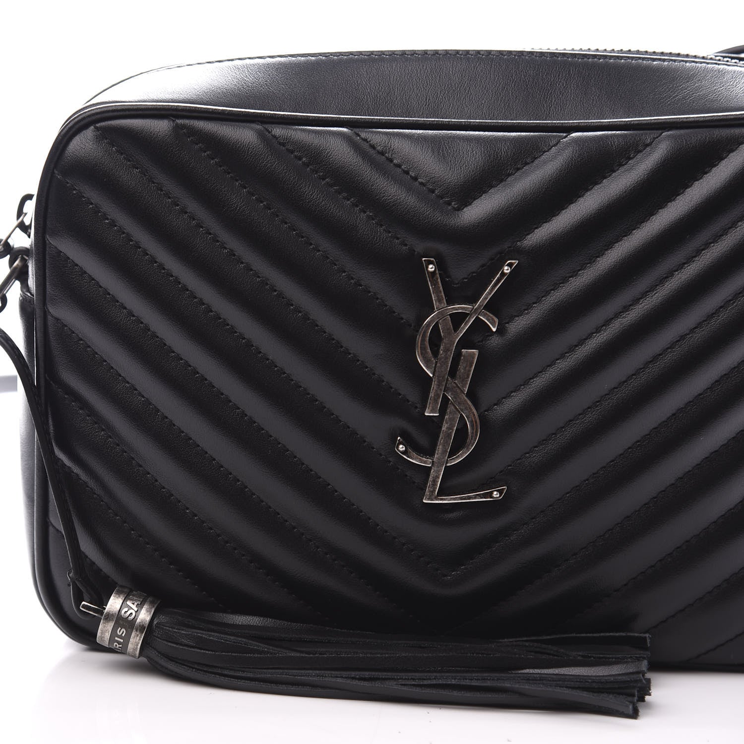 Saint Laurent Calfskin Matelasse Monogram Lou Camera Bag Black 9 of 11