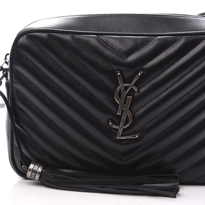 Saint Laurent Calfskin Matelasse Monogram Lou Camera Bag Black 9 of 11