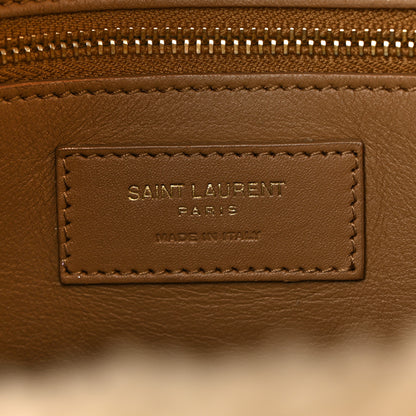 Saint Laurent Nubuck Shearling Monogram Medium Niki Chain Satchel Ivory Natural Tan 6 of 13