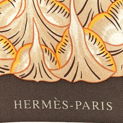Hermes Silk Index Bromeliaceae Scarf 90 Ebene Bleu Miel 2 of 6