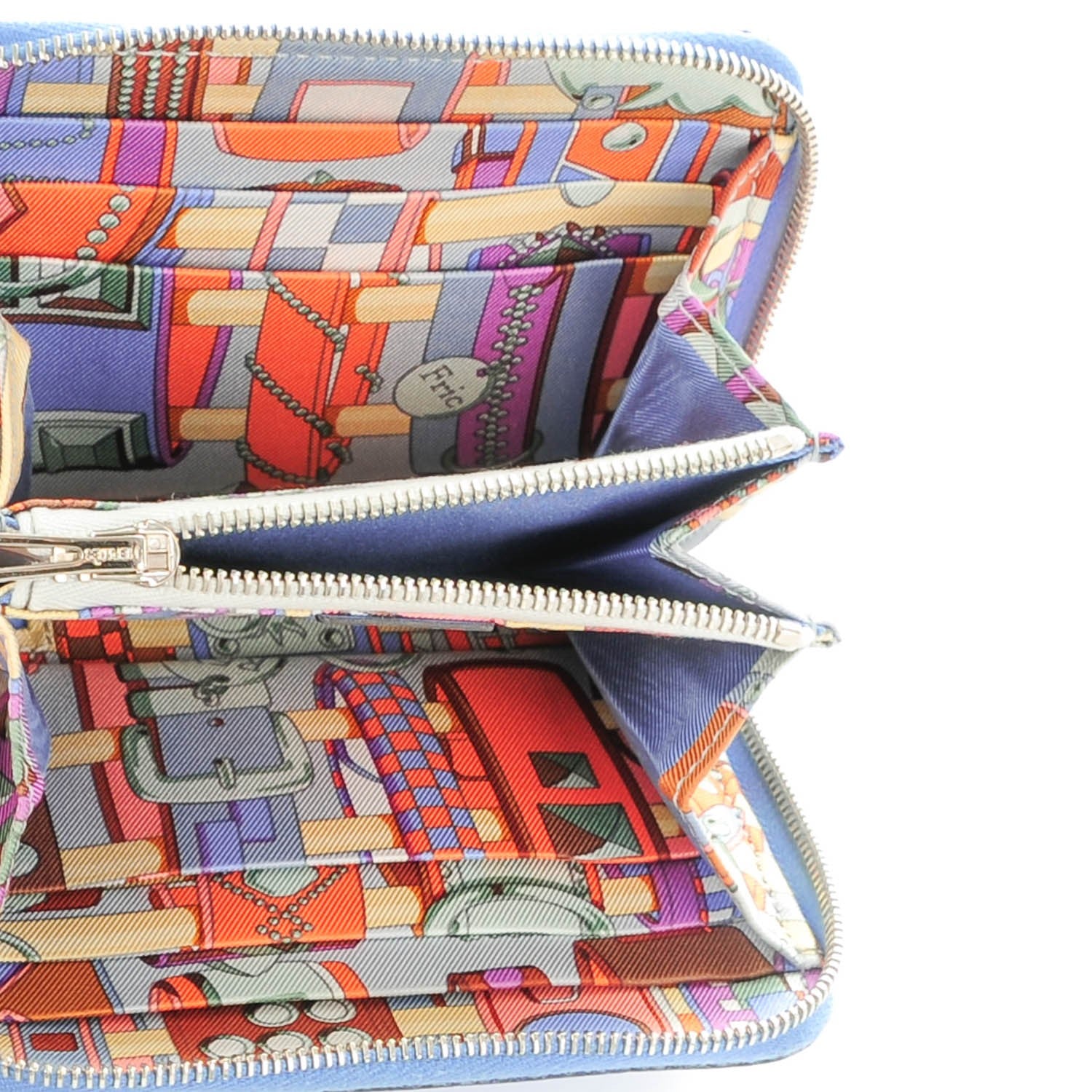Hermes Epsom Silk'in Compact Wallet Bleu Paradis 5 of 8