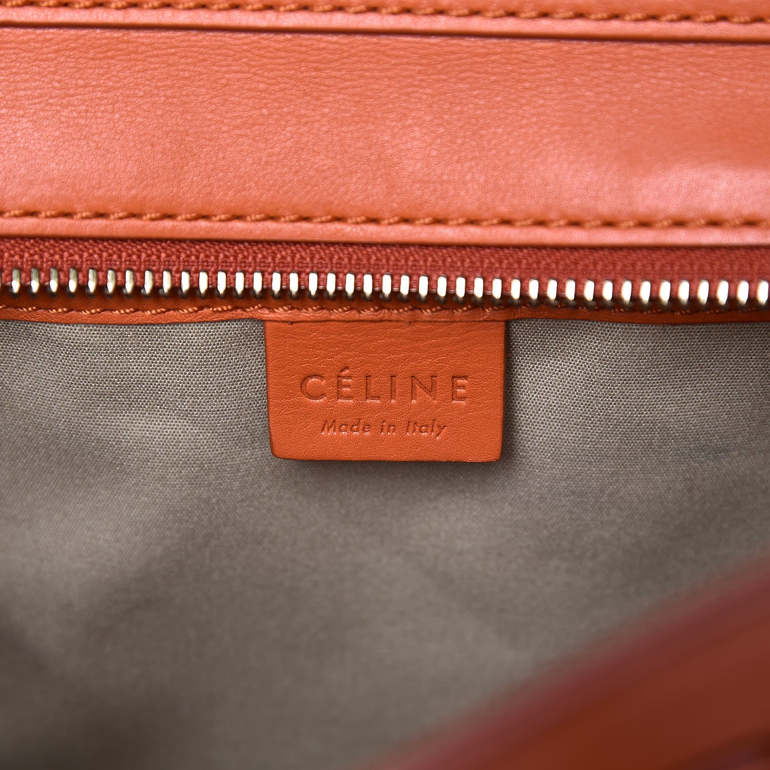 Celine Smooth Calfskin Nano Luggage Orange 6 of 12