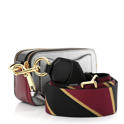 Marc Jacobs Saffiano Small Snapshot Camera Bag Silver Multicolor 3 of 11