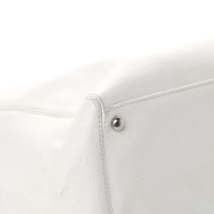 Chanel Calfskin Cerf Executive Shopper Tote White 9 of 19