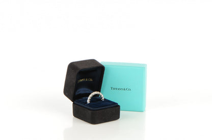 Tiffany Platinum Diamond Shared Setting Band Ring 8.25 15 of 15