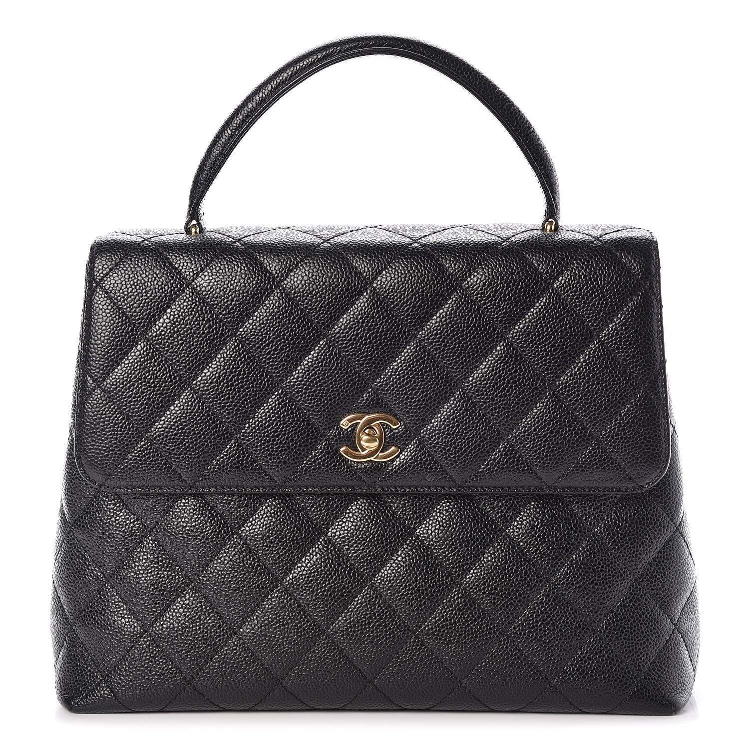Chanel Caviar Quilted Jumbo Kelly Flap Black 1 of 12