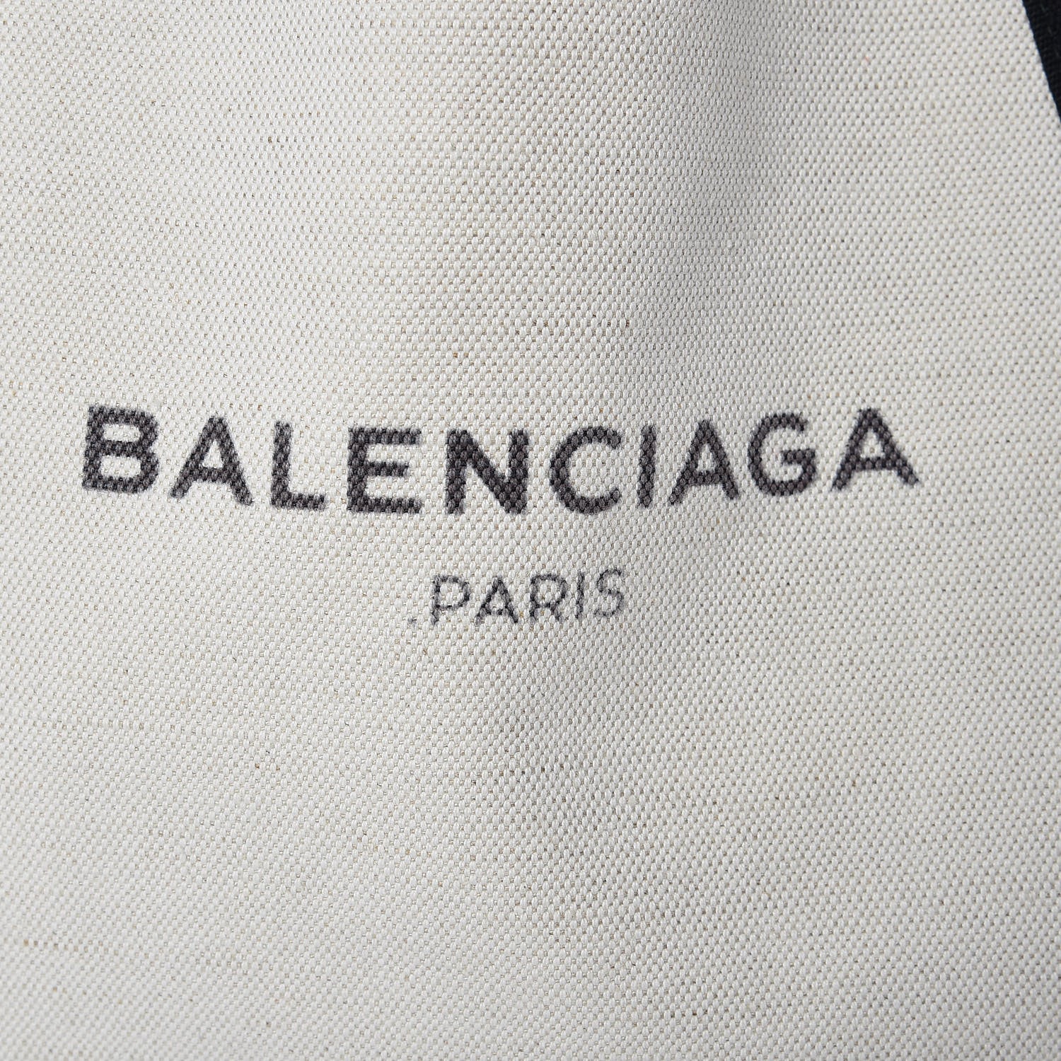 Balenciaga Cotton Canvas Calfskin M Navy Cabas Natural Black 14 of 15