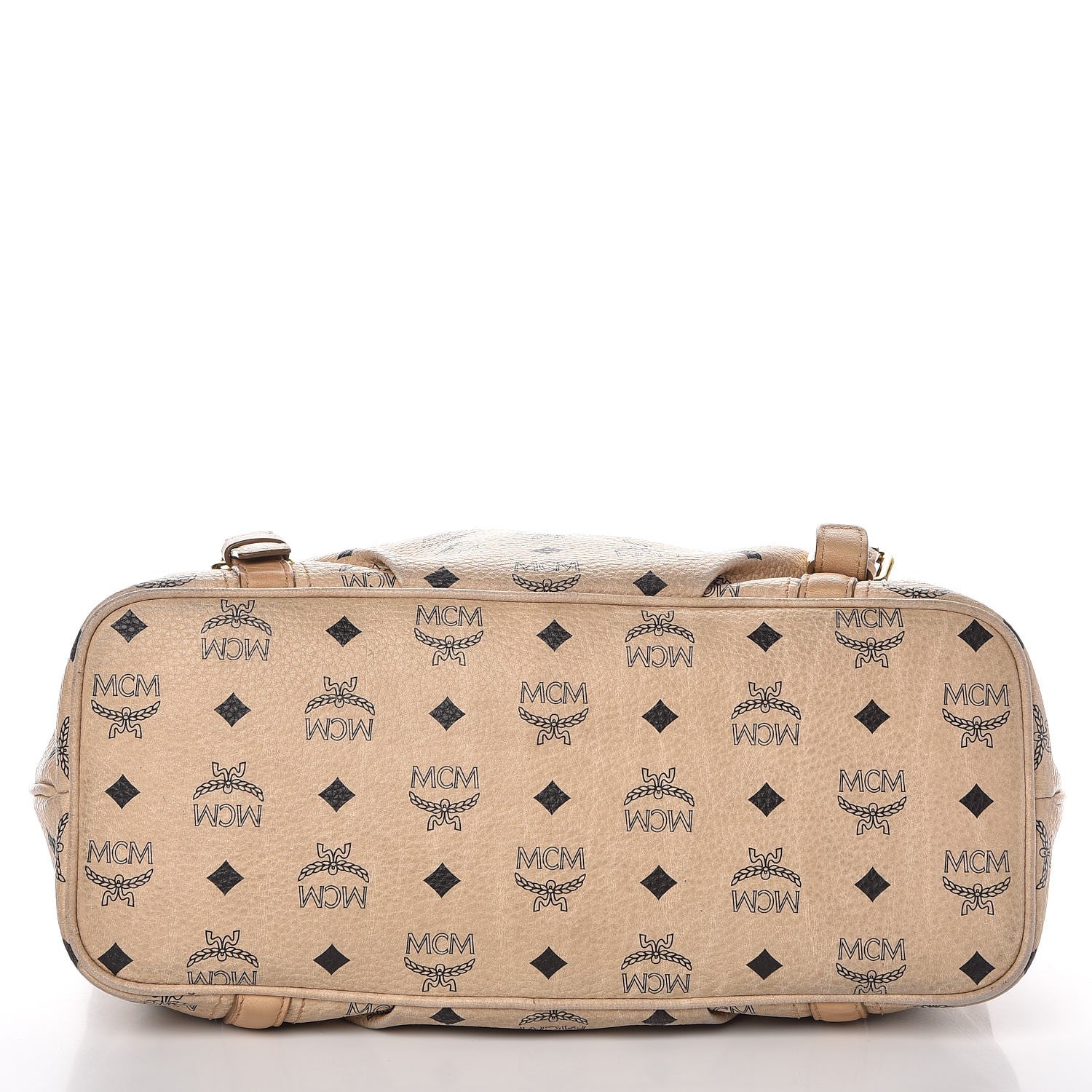 MCM Visetos Medium Essentials Shopper Tote Beige 6 of 28