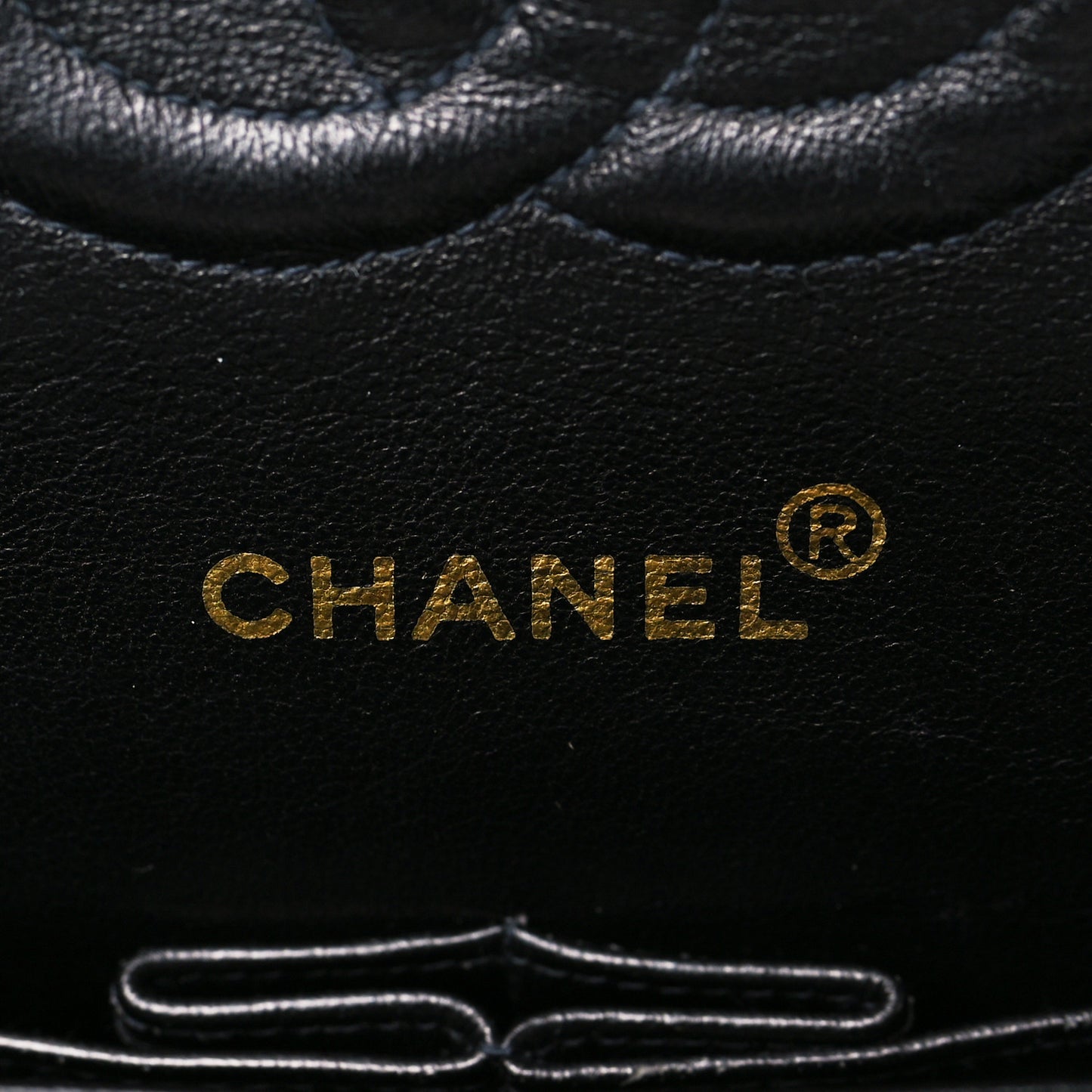 Patent Quilted Medium Double Flap Black