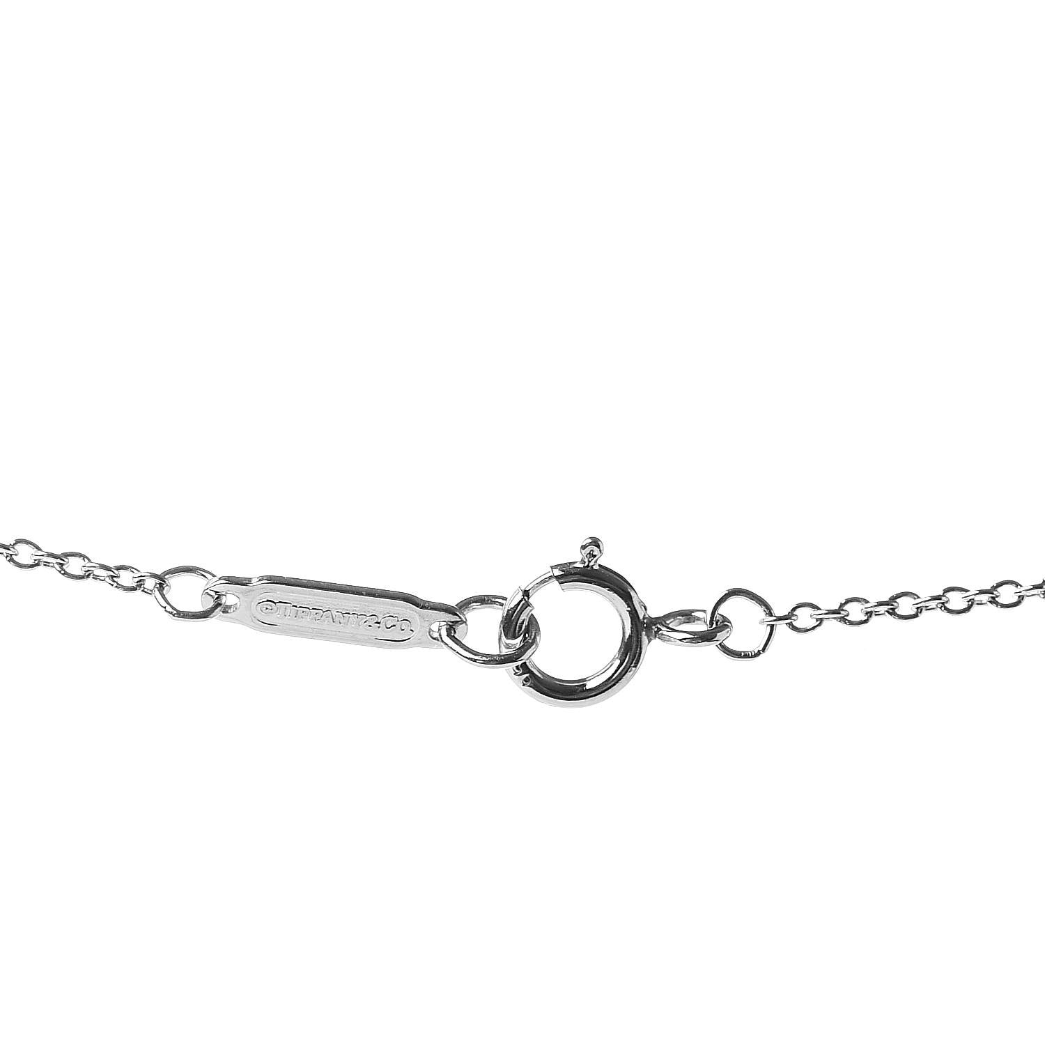 Tiffany Platinum Diamond Letters V Pendant Necklace 5 of 6
