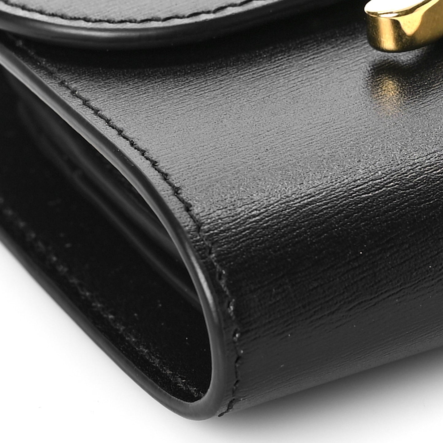 Shiny Smooth Lambskin Small Triomphe Wallet Black
