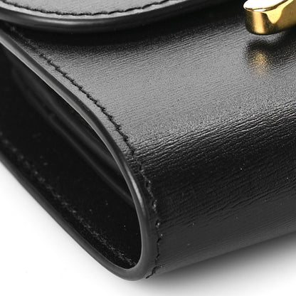 Celine Shiny Smooth Lambskin Small Triomphe Wallet Black 7 of 10