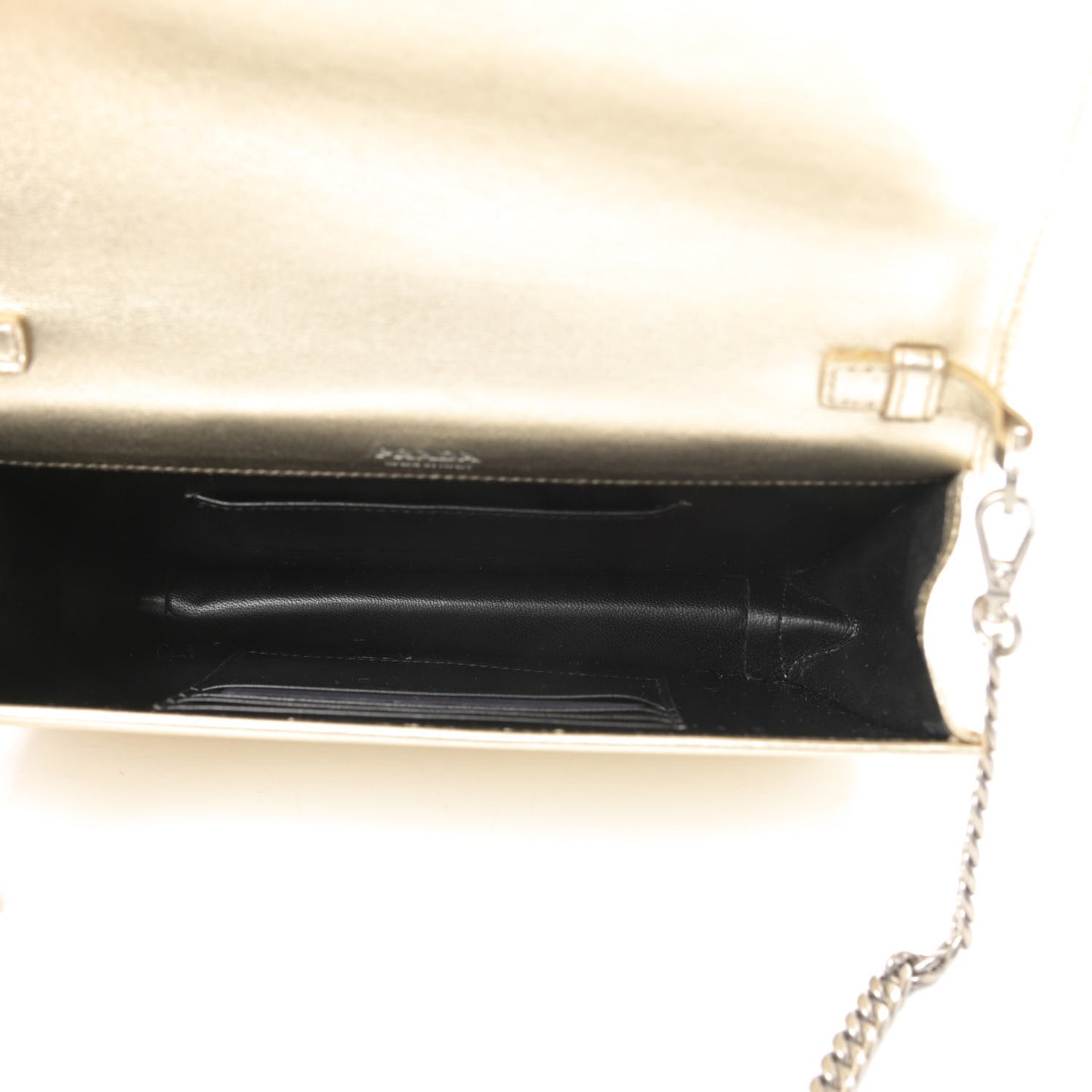 Metallic Nappa Impunture Small Diagramme Crossbody Bag Gold