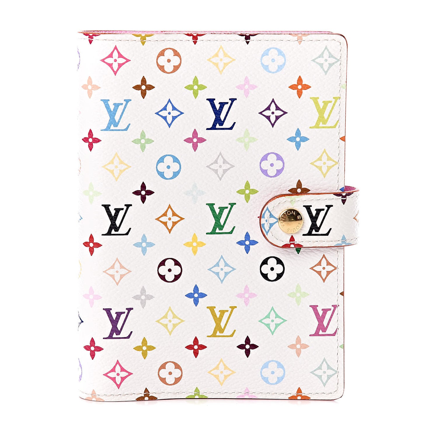 Monogram Multicolor Small Ring Agenda Cover White Litchi