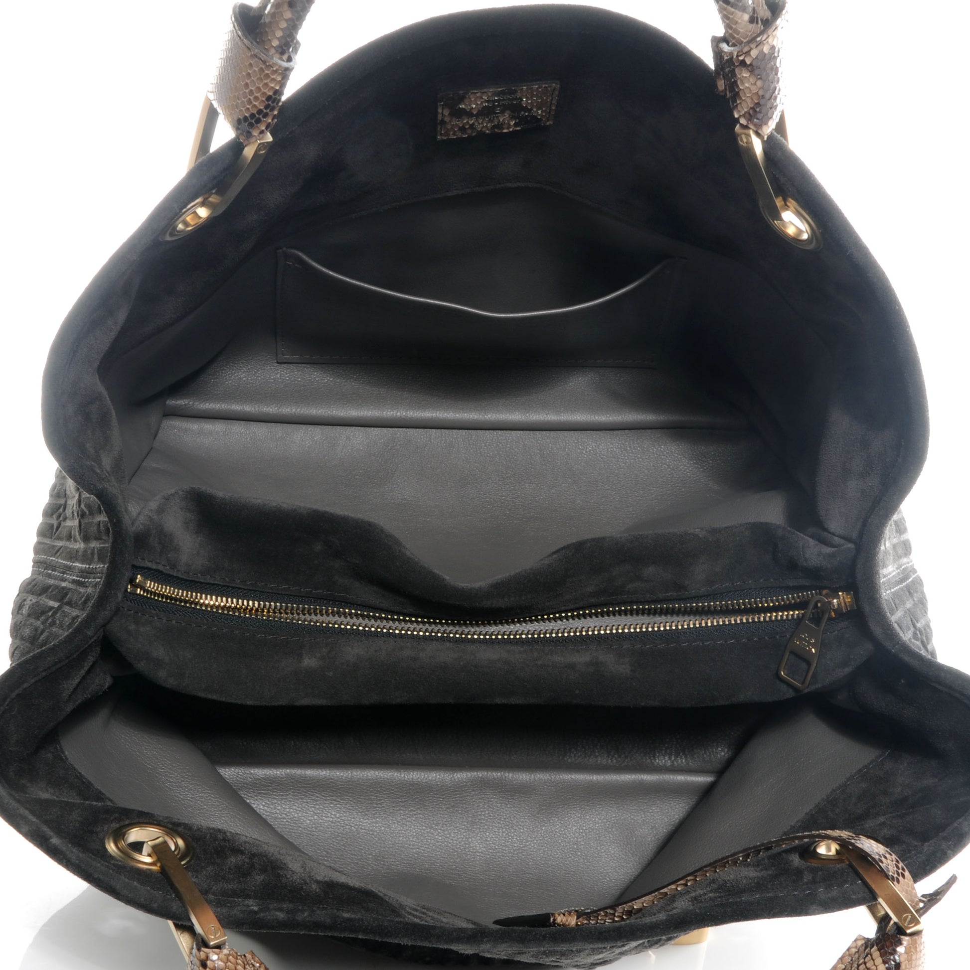 Louis Vuitton Suede Python Monogram Whisper PM Kohl 5 of 8