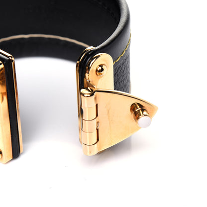 Louis Vuitton Chevre Suhali Lock Bracelet Black 6 of 8