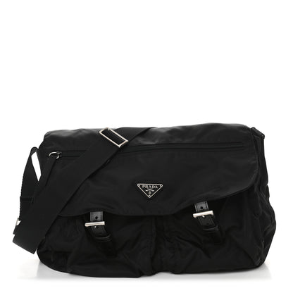 Prada Nylon Vela Messenger Bag Black 1 of 12