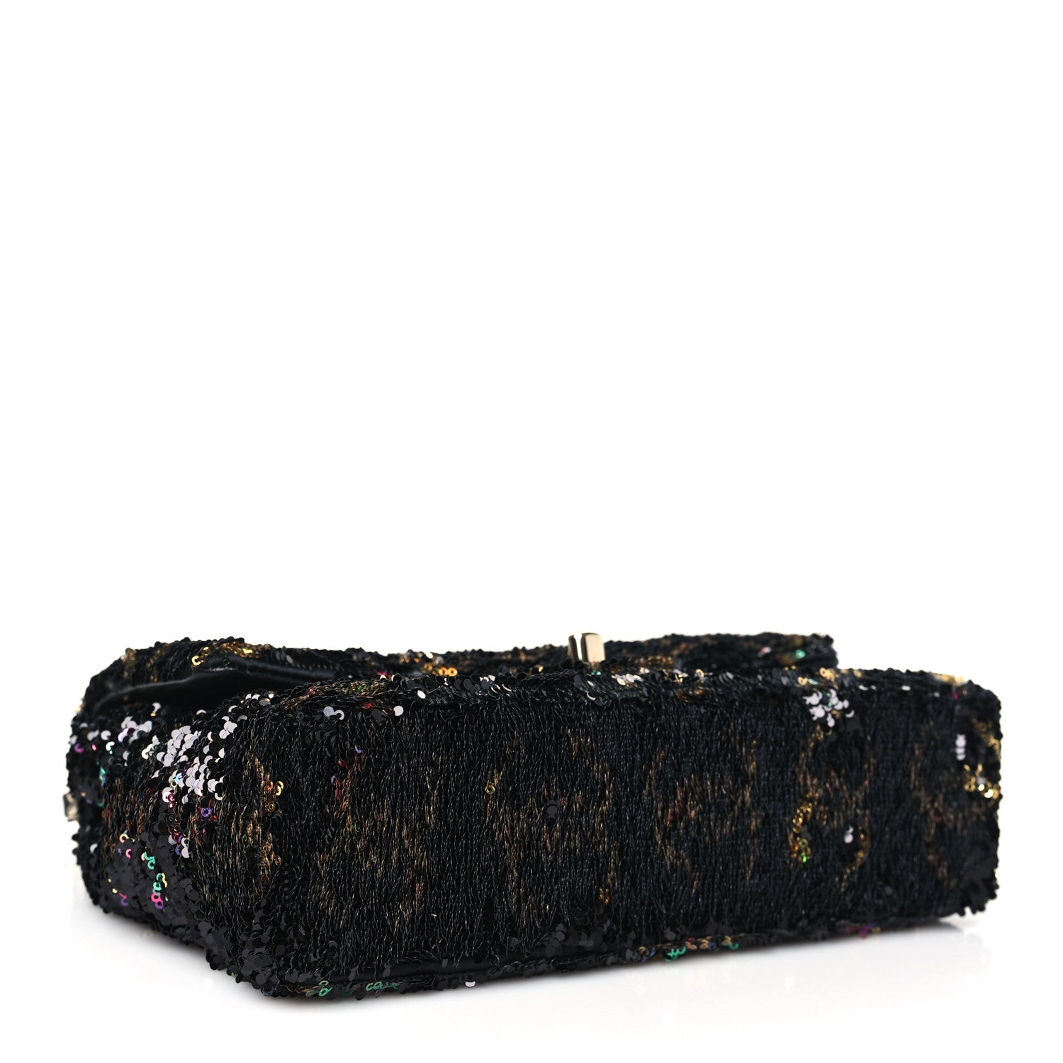 Chanel Sequin CC Small Single Flap Black Multicolor 4 of 10