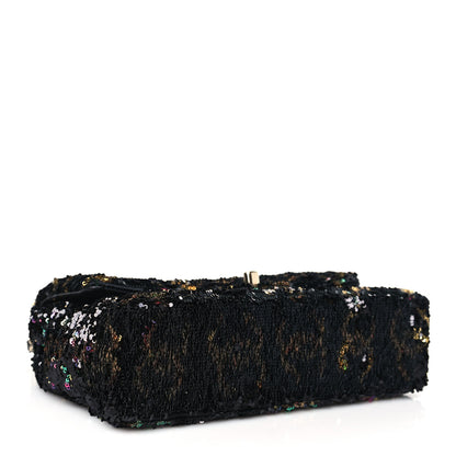 Chanel Sequin CC Small Single Flap Black Multicolor 4 of 10