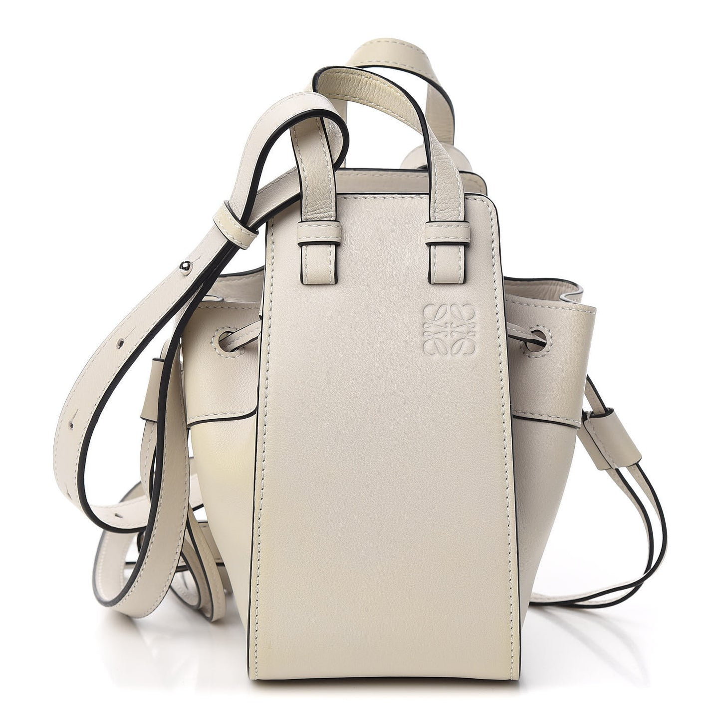 Calfskin Mini Hammock Shoulder Bag Soft White